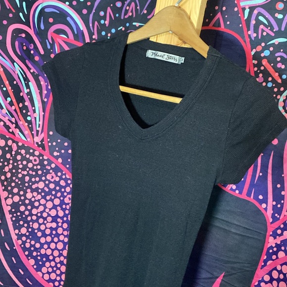 Basic Black Tee - in a soft ribbed knit - Picture 2 of 5